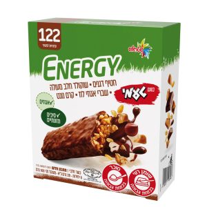 מארז חטיפי דגנים מצופה שוקולד חלב עם שברי עוגיות בטעם קרמל וקרם נוגט