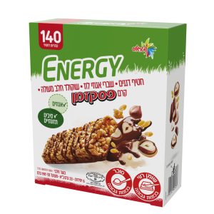 מארז חטיפי דגנים עם שוקולד חלב מעולה, שברי אגוזי לוז וקרם פסק זמן