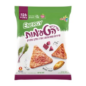 פריכיות תפוח אדמה, אורז בתיבול אבקת סלק ומלח ים