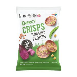 פריכיות תירס, עדשים, אפונה ירוקה ובטטה בתיבול בצל מקורמל